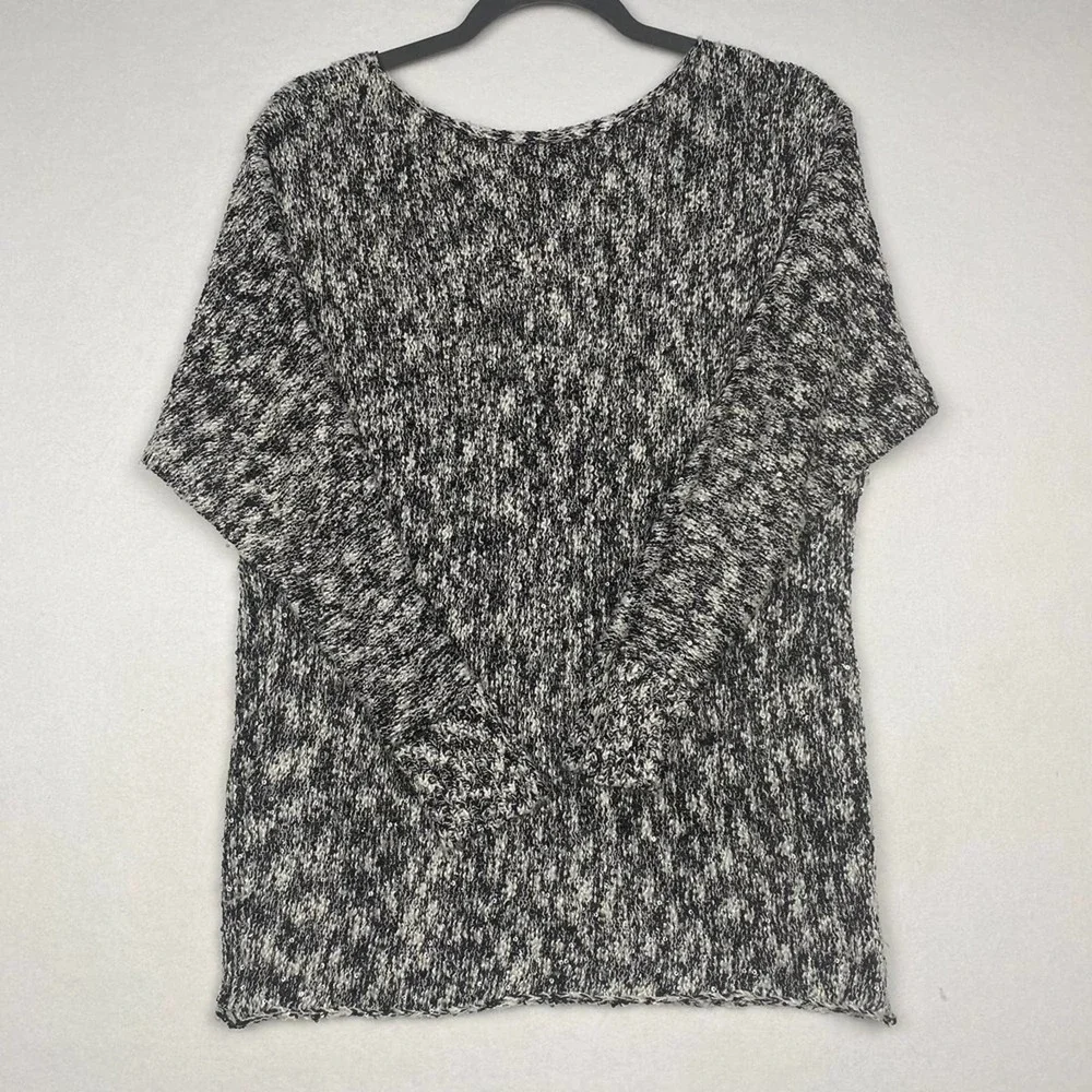 Alfani‎ Women's Size S Black and White with Sparkles Crewneck Pullover Sweater - Picture 7 of 7